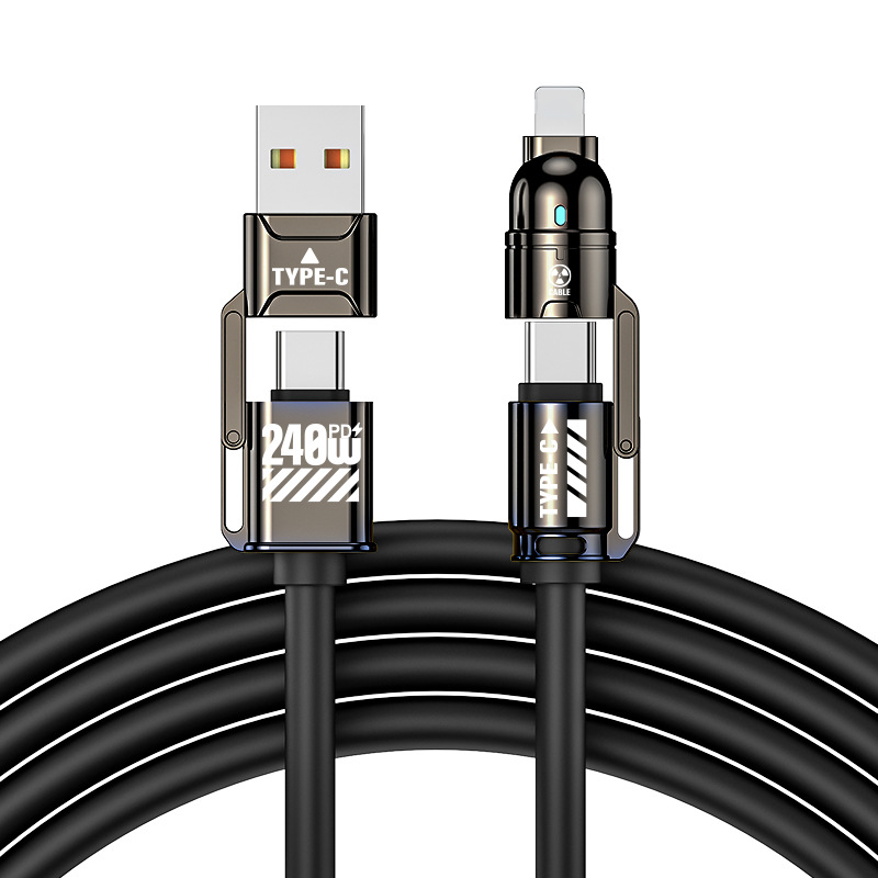 Cable de carga rápida 4 en 1 de alta potencia de 240 W