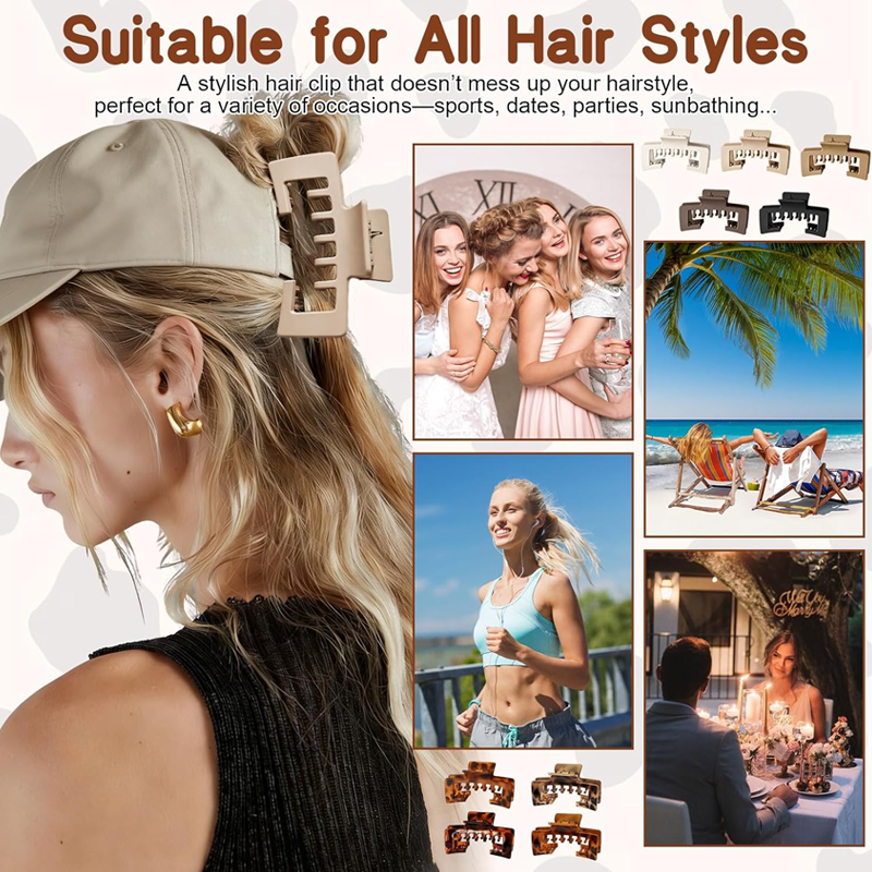 Pinces à cheveux antidérapantes à forte tenue