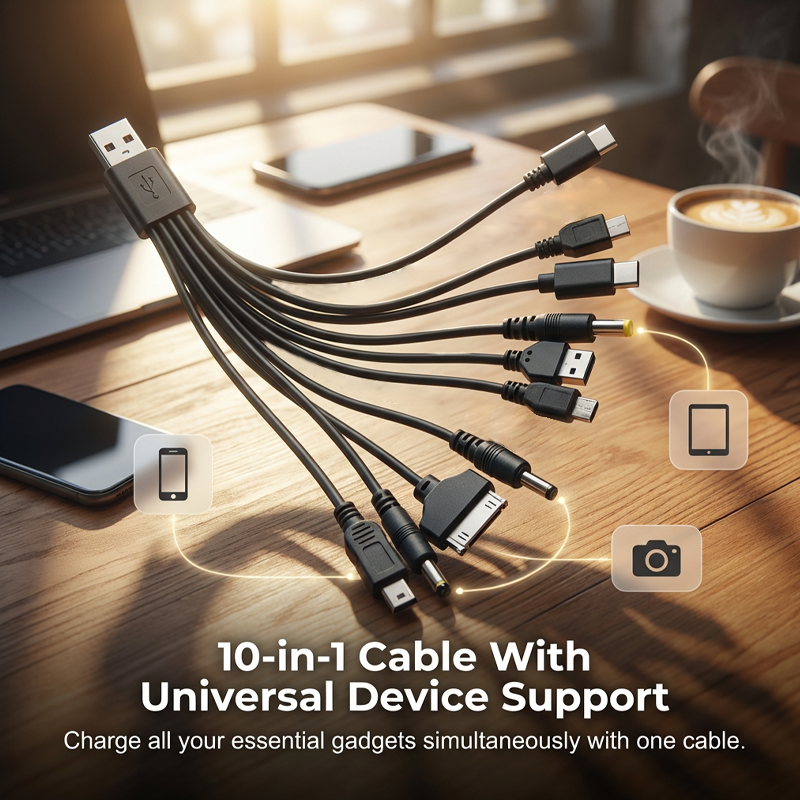 Cable de càrrega USB universal 10 en 1
