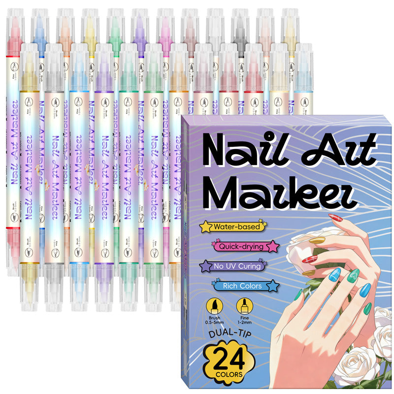 Set de rotuladores de nail art de doble punta
