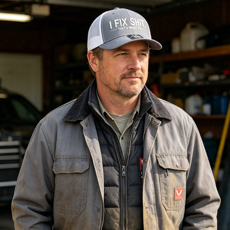 Gorra trucker bordada « I Fix Shit »