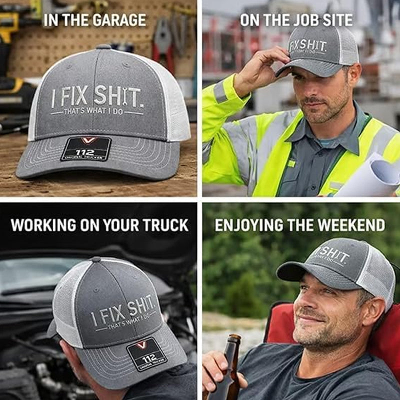 Gorra trucker bordada « I Fix Shit »