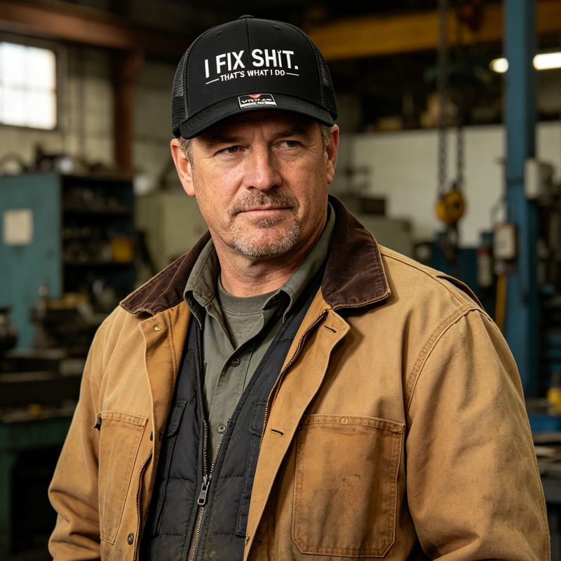Gorra trucker bordada « I Fix Shit »