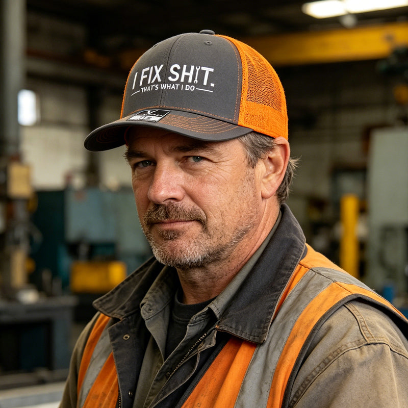 Gorra trucker brodada « I Fix Shit »