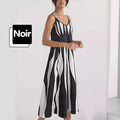 Vestido estampado con cuello en V y tirantes finos para mujer