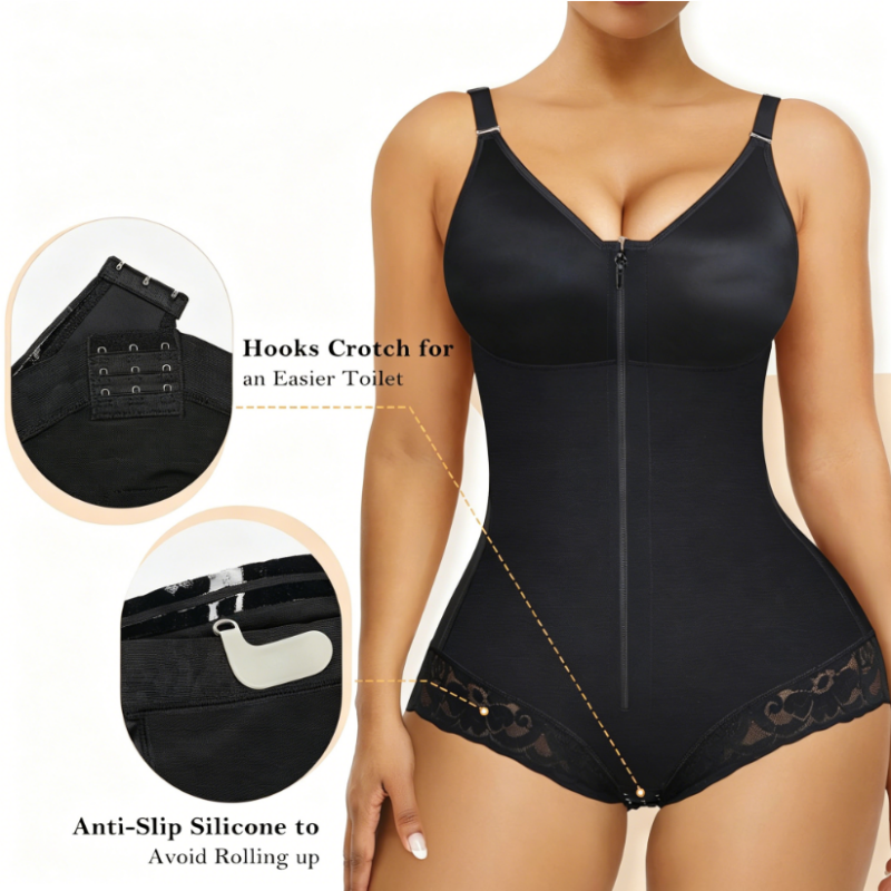 Body a zip modellante da donna