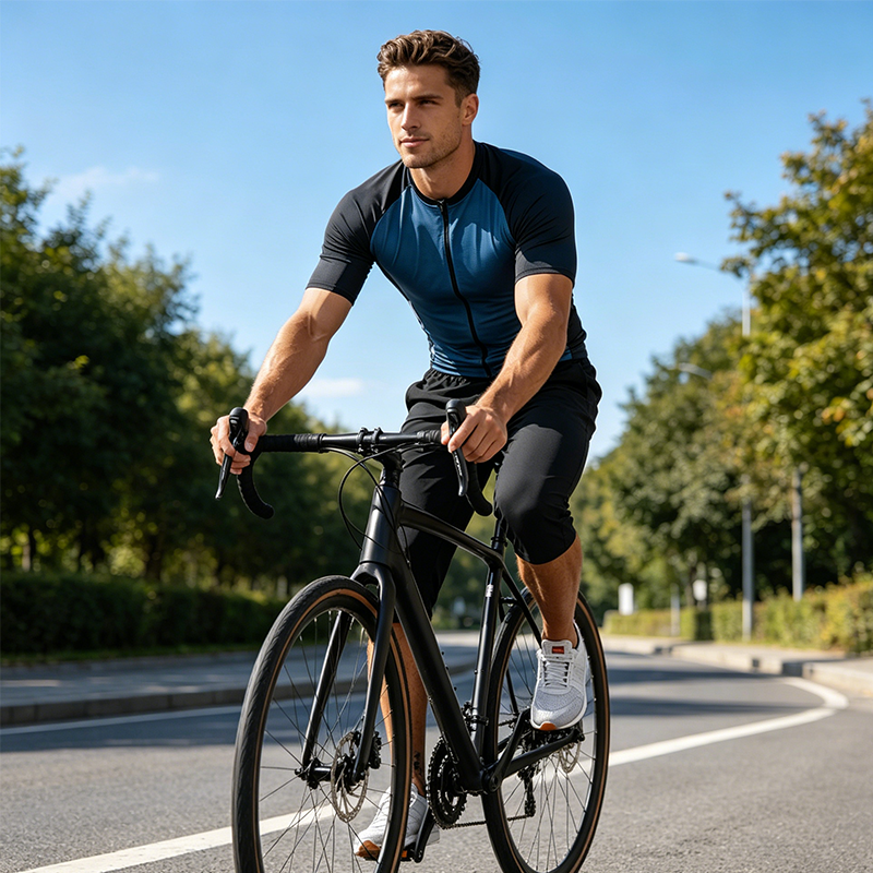 Pantaloni da sport a 3/4 da uomo ad asciugatura rapida e con tasche con cerniera