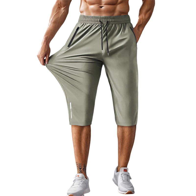 Pantalons curts esportius per a home de secatge ràpid i butxaques amb cremallera
