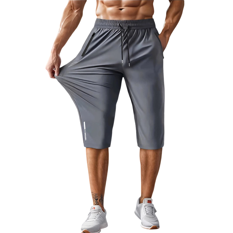 Pantalons curts esportius per a home de secatge ràpid i butxaques amb cremallera