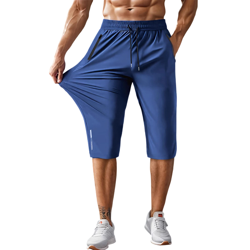 Pantalons curts esportius per a home de secatge ràpid i butxaques amb cremallera