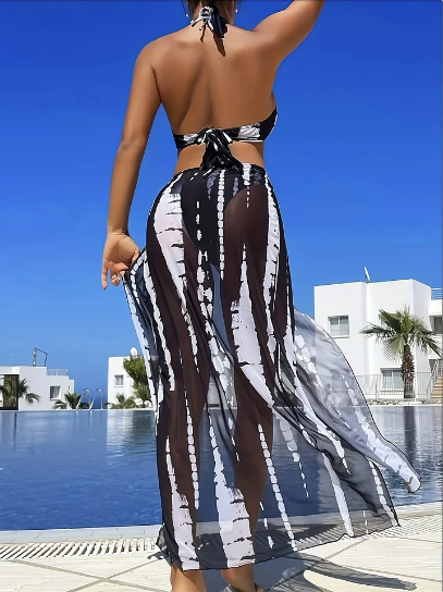 Bañador de dos piezas a rayas