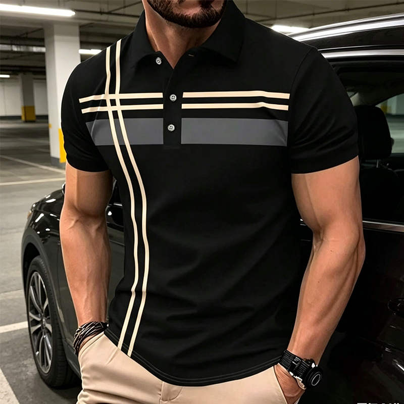 Camiseta de rayas para hombre