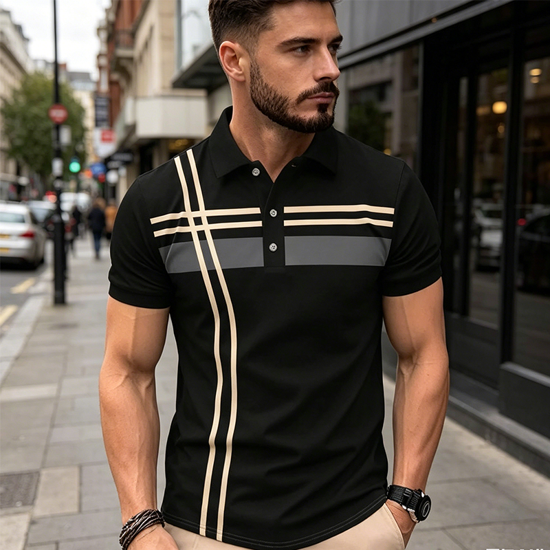 Camiseta de rayas para hombre