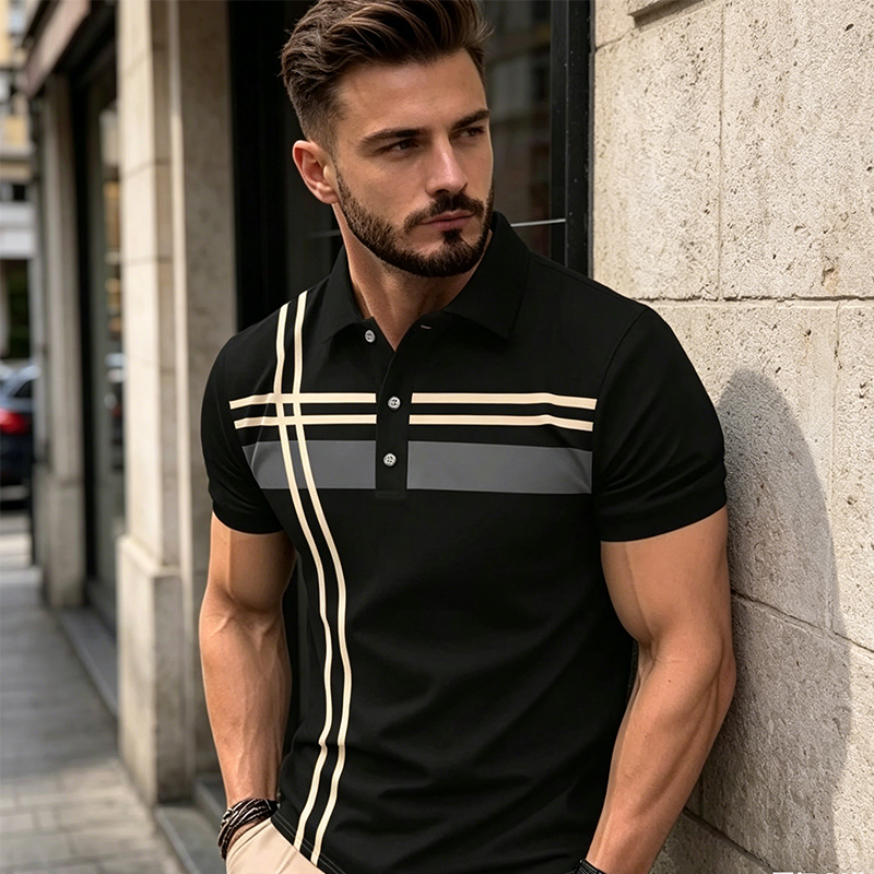Camiseta de rayas para hombre