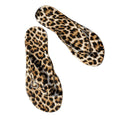 Tøfler med leopardmønster og hjerteanheng