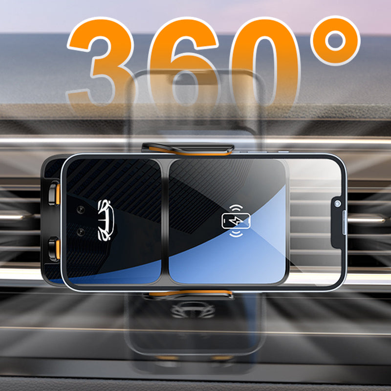 Support de voiture avec chargeur sans fil pour téléphone