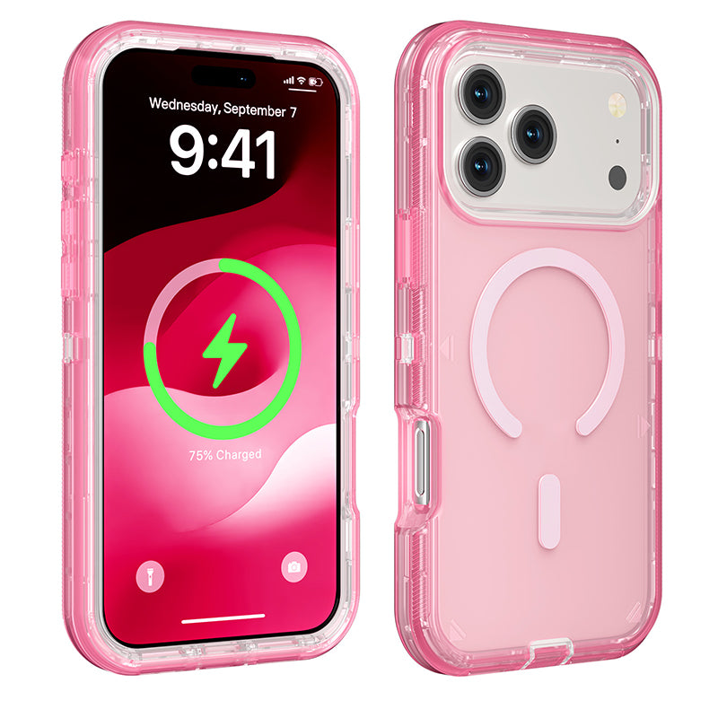 Funda magnètica transparent antiurts per a telèfons de la sèrie 13-17