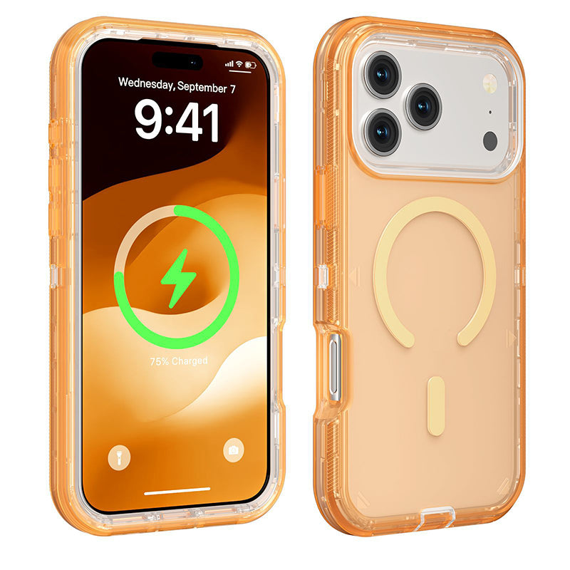 Funda magnètica transparent antiurts per a telèfons de la sèrie 13-17