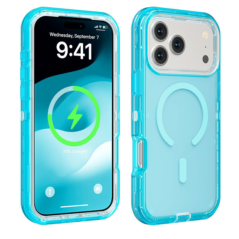 Funda magnètica transparent antiurts per a telèfons de la sèrie 13-17