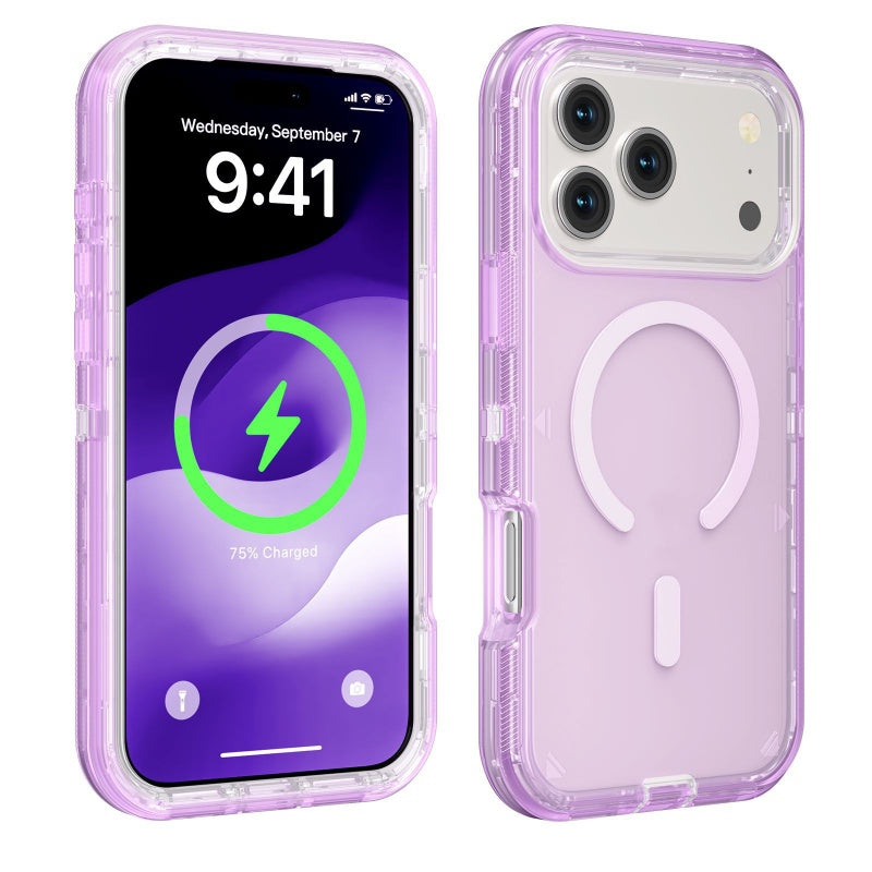 Funda magnètica transparent antiurts per a telèfons de la sèrie 13-17