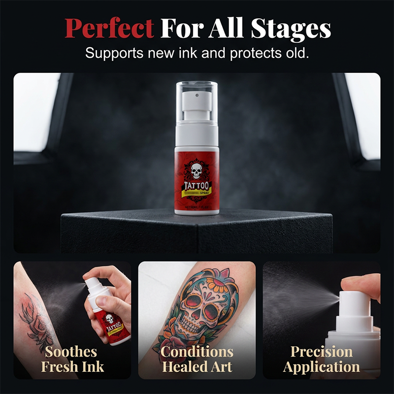 Spray idratante per tatuaggi
