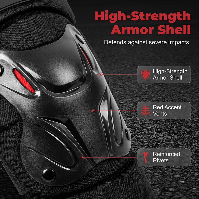 Conjunt de proteccions per a genolls i codolls de moto