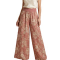 Pantalons palazzo de cama ampla i estampat floral per a dona