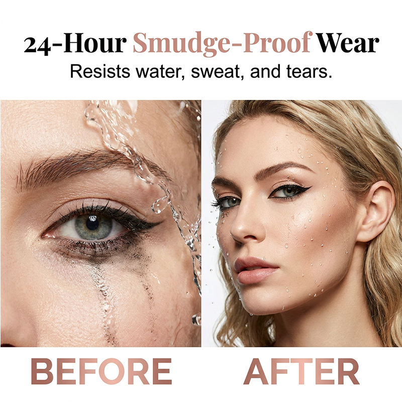 Eyeliner a pennarello a lunga tenuta 24 ore, waterproof, vegan e cruelty-free