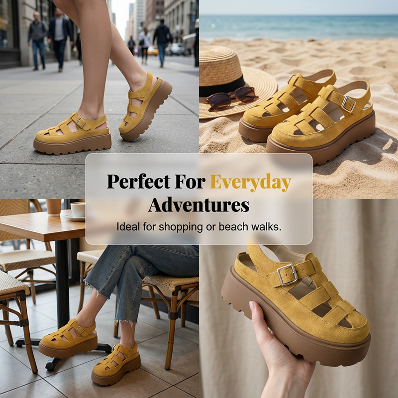 Sandalias de cuña para mujer