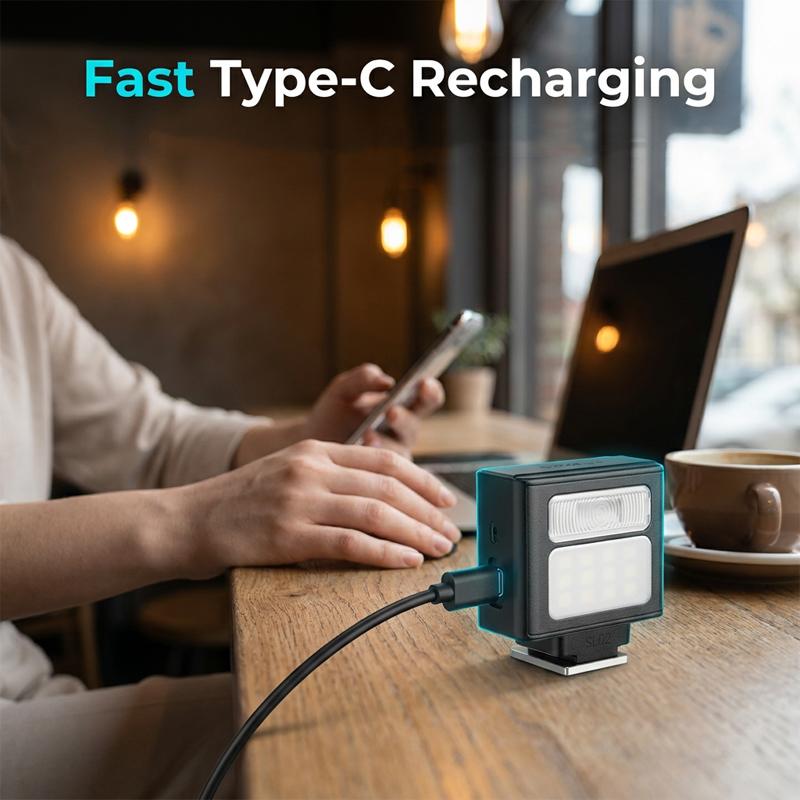 Flash de butxaca recarregable per a càmera fotogràfica