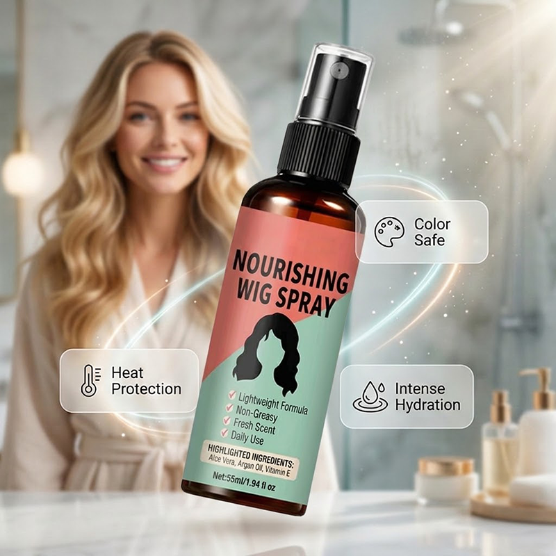 Spray nutrició sense aclarat per a perruques, fórmula lleugera