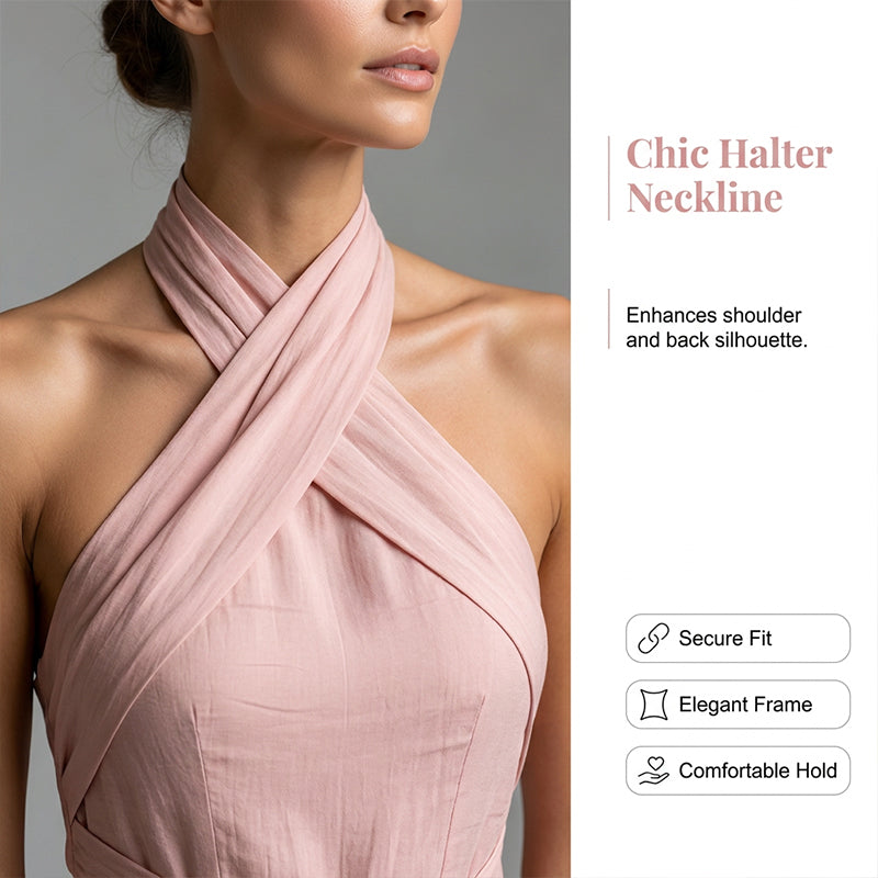 Tuta elegante senza maniche con schiena scoperta e laccetti da annodare in vita