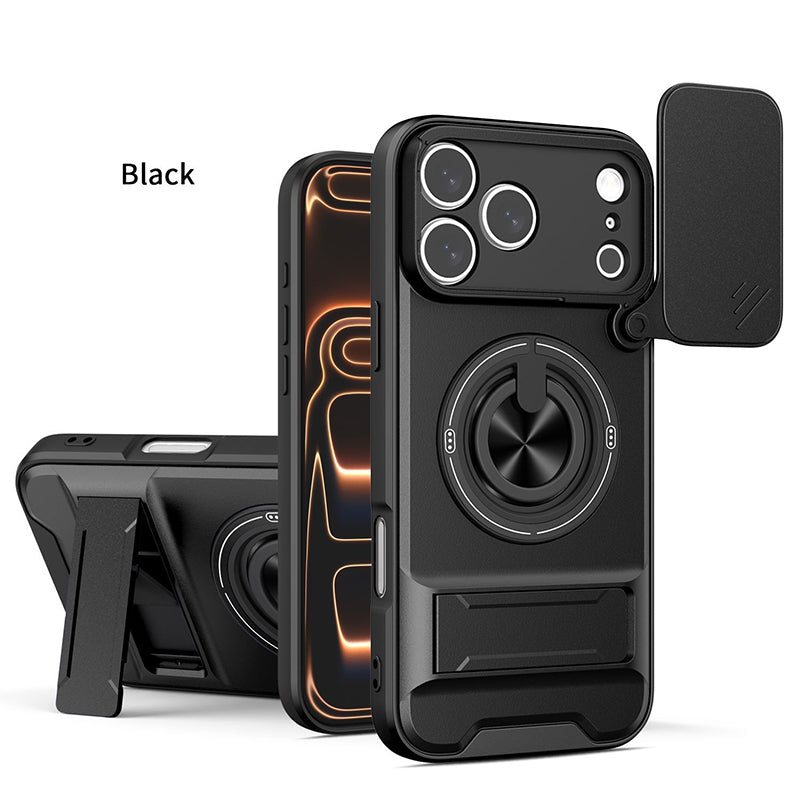 Custodia protettiva 4 in 1 con copretifica scorrevole per fotocamera