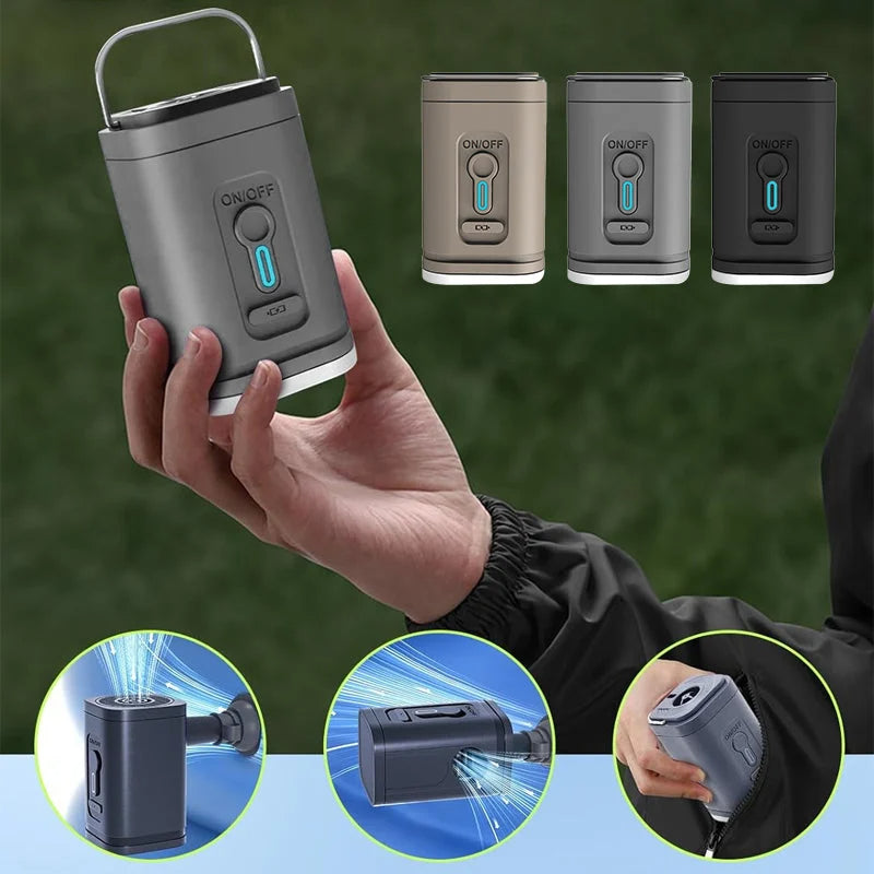 Pompe à air rechargeable pour camping avec lumière LED