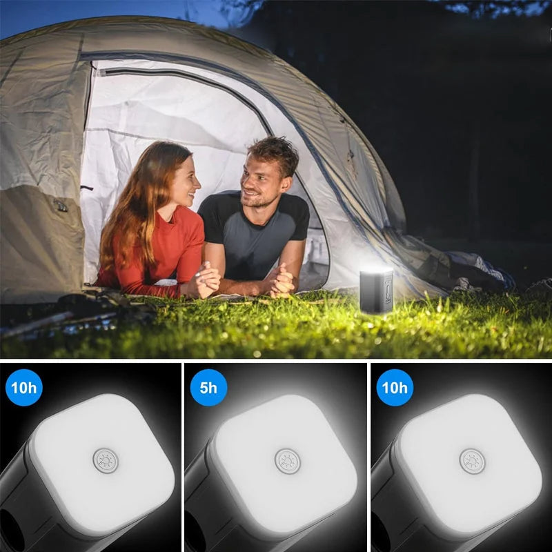 Pompe à air rechargeable pour camping avec lumière LED