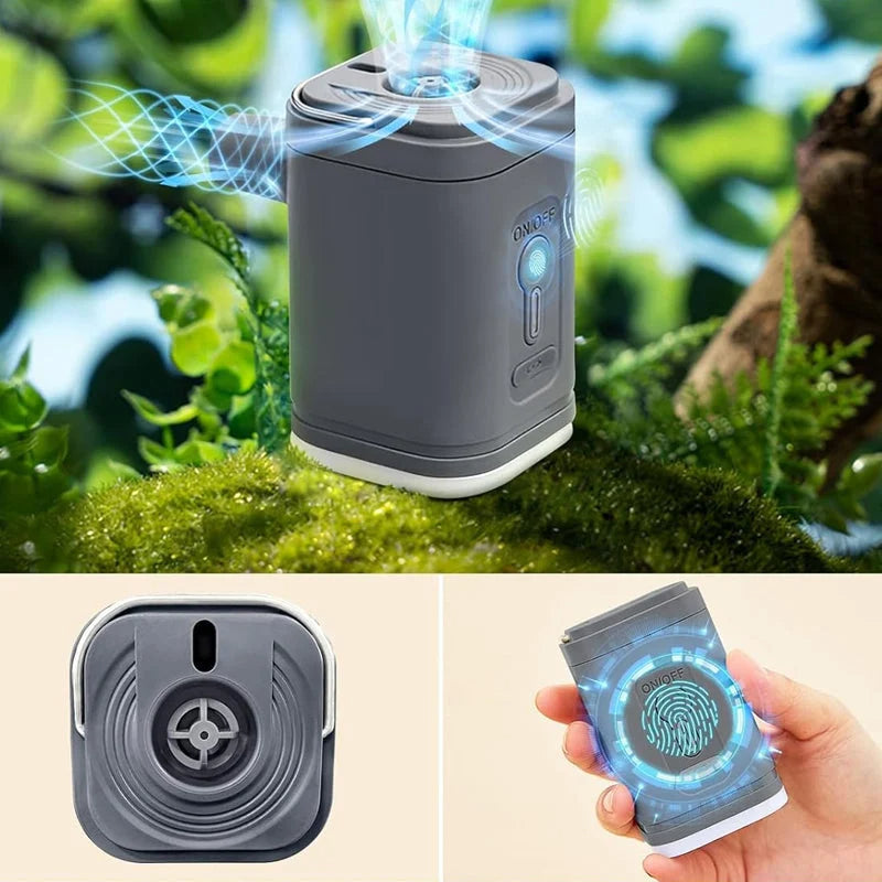 Pompe à air rechargeable pour camping avec lumière LED