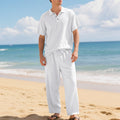 Ensemble chemise et pantalon en lin pour homme