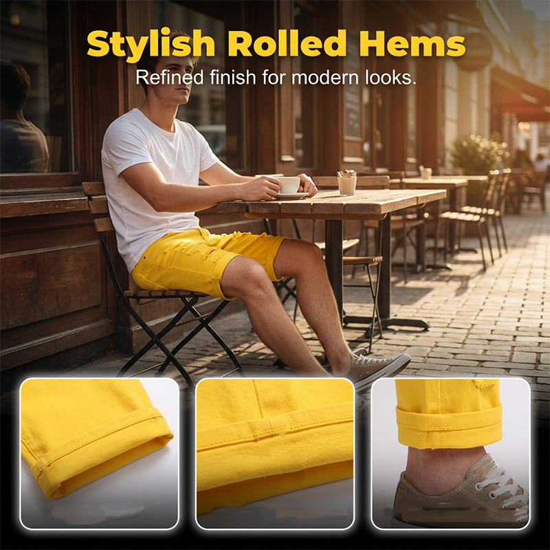 Short desgastado informal para hombre