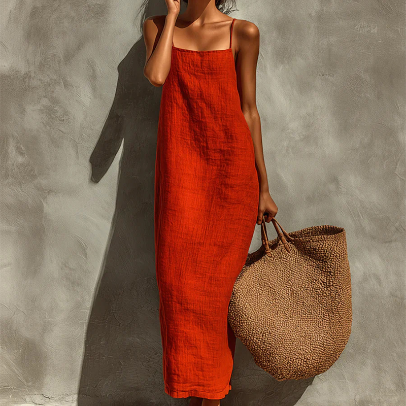 Vestit de nit casual liso per a dona