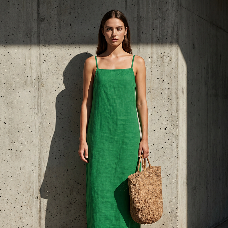 Vestit de nit casual liso per a dona