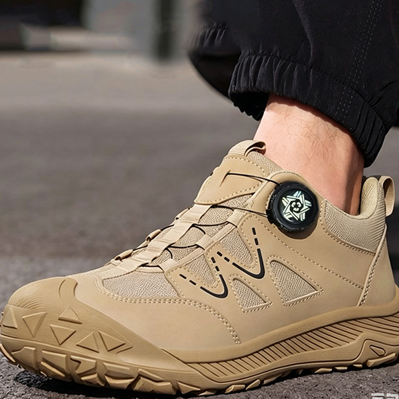 Zapatos de seguridad para hombre con puntera de acero y sistema de cordones giratorio
