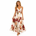 Vestido largo con tirantes finos estampado
