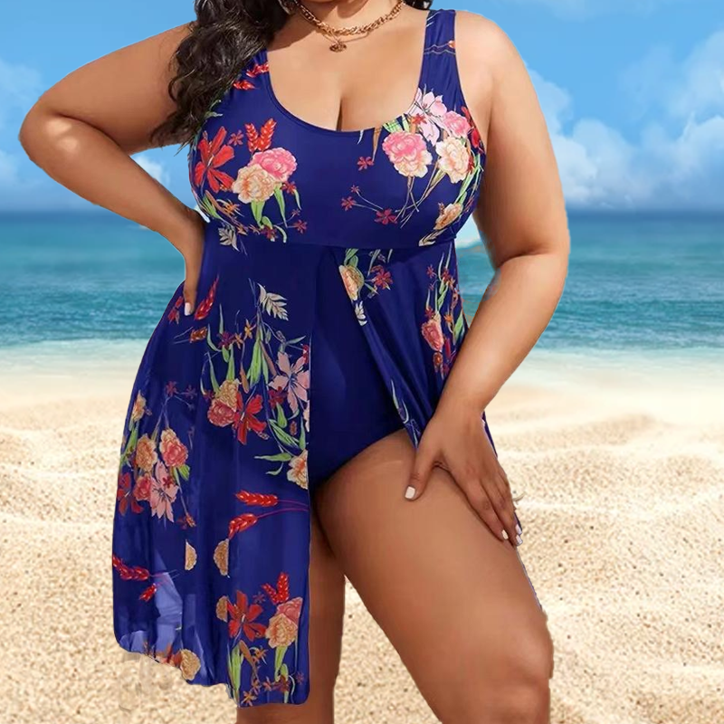 Bañador de una pieza con estampado floral para mujer