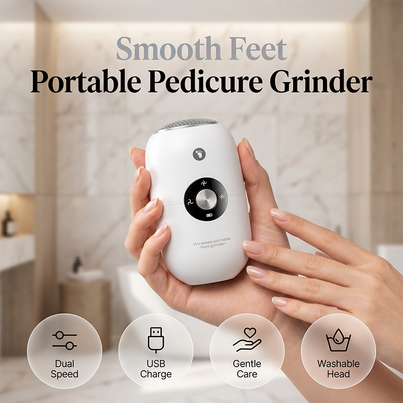Raspall elèctric compacte per a pedicura