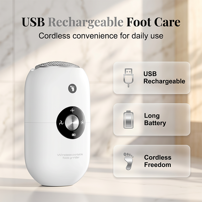 Raspall elèctric compacte per a pedicura