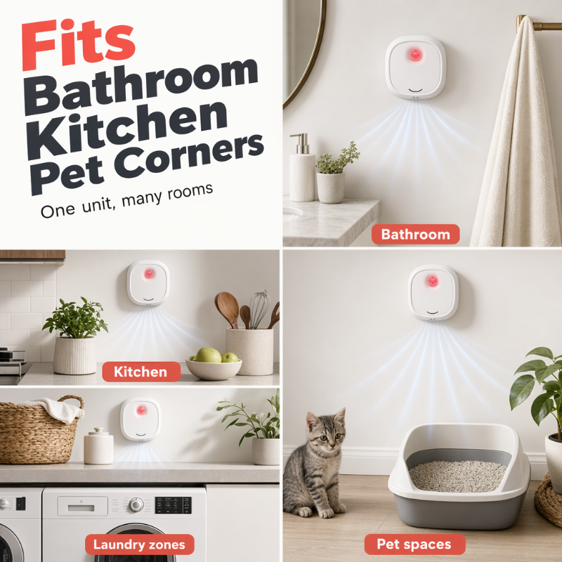 Eliminador de olores inteligente y silencioso para mascotas