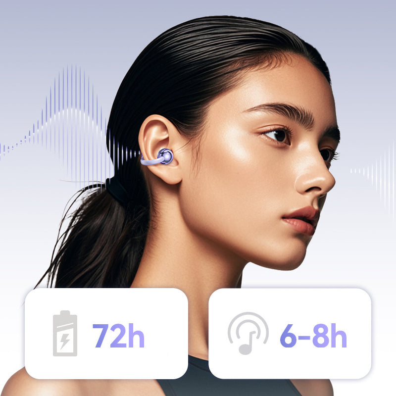 Écouteurs ouverts à clip Bluetooth 5.4 avec traduction IA