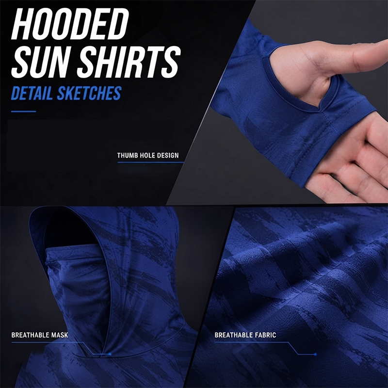 Lote de 5 camisetas con capucha anti-UV