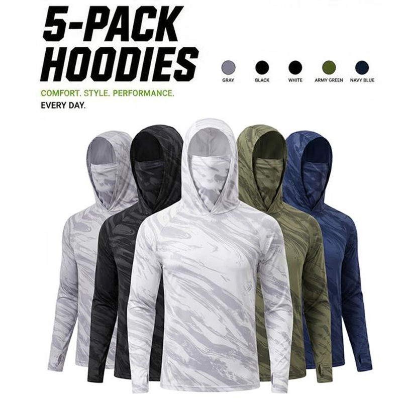 Lote de 5 camisetas con capucha anti-UV