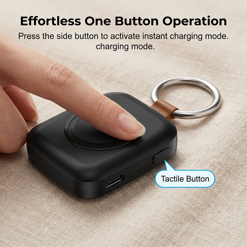 Bærbart nøkkelbåndslader for smartklokke
